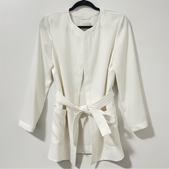 Aritzia | Little Moon Poppy Robe Open Front Jacket White Size Small - Picture 4 of 10